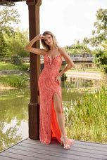 Primavera Couture Beaded Strapless Long Prom Dress 4335