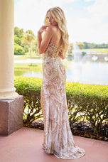 Primavera Couture Beaded Strapless Long Prom Dress 4335