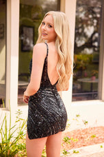 Primavera Couture V-Neck Sequin HoCo Dress 4415