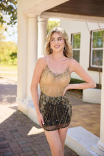 Primavera Couture Color Block HoCo Dress 4434