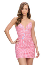 ASHLEYlauren Strapless Sequin Homecoming Dress 4500 - B