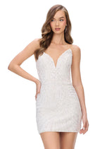 ASHLEYlauren Strapless Sequin Homecoming Dress 4500 - B