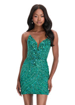 ASHLEYlauren Strapless Sequin Homecoming Dress 4500 - B