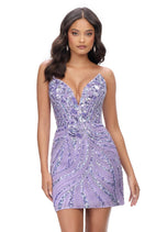 ASHLEYlauren Strapless Sequin Homecoming Dress 4500 - B