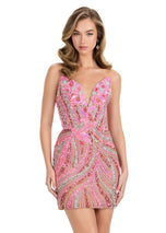 ASHLEYlauren Strapless Sequin Homecoming Dress 4500
