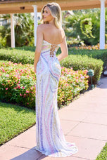 Primavera Couture Swirl Beaded Fitted Prom Dress 4501