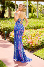 Primavera Couture Swirl Beaded Fitted Prom Dress 4501