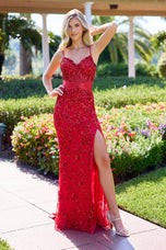 Primavera Couture Satin Bow Fitted Prom Dress 4503