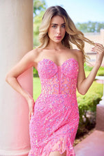 Primavera Couture Fitted Ruffle Skirt Prom Dress 4507