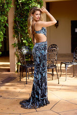 Primavera Couture Sidecutout Open Back Prom Dress 4508