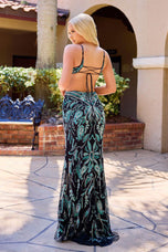 Primavera Couture Sidecutout Open Back Prom Dress 4508