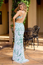 Primavera Couture Sidecutout Open Back Prom Dress 4508