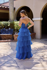 Primavera Couture Strapless Glitter Tulle Prom Dress 4510