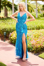 Primavera Thin Straps Sequins Prom Dress 4513