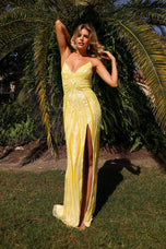 Primavera Thin Straps Sequins Prom Dress 4513