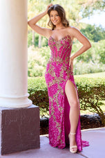 Primavera Couture Beaded with Gold Accents Prom Dress 4516