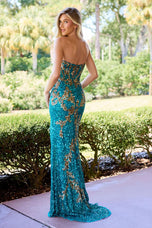 Primavera Couture Beaded with Gold Accents Prom Dress 4516