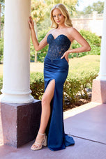 Primavera Couture Beaded Lace Bodice Prom Dress 4617