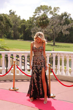 Primavera Couture Off-The-Shoulder Sequin Prom Dress 4525