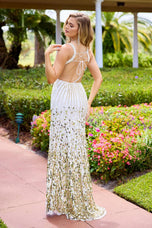 Primavera Couture Plunging Sequin Prom Dress 4527