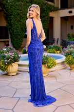 Primavera Couture Beaded Lace Fitted Prom Dress 4529