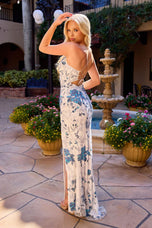 Primavera Couture Beaded Scoop Neck Prom Dress 4531