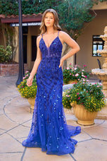 Primavera Couture Illusion Corset Bodice Prom Dress 4532
