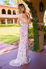 Primavera Fitted Beaded with Straps Prom Dress 4540