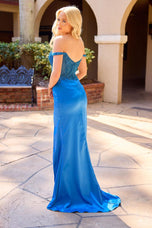 Primavera Couture Off-The-Shoulder Fitted Prom Dress 4545