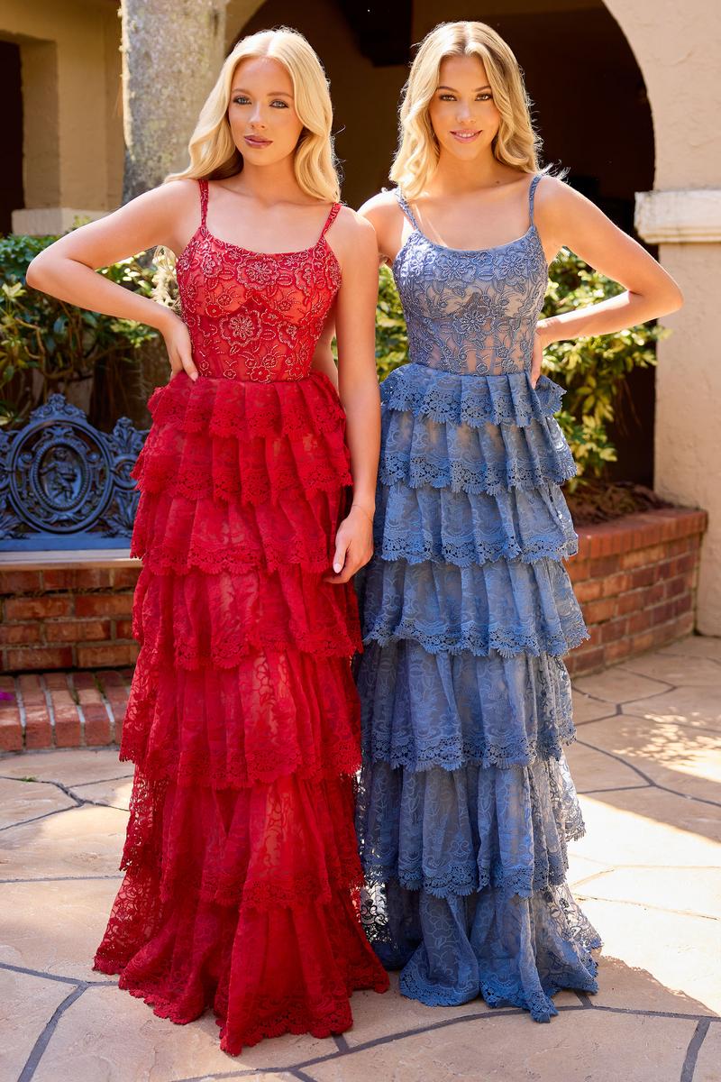 Primavera Couture Ruffle Prom Dress 4546