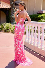 Primavera Couture Fitted Floral Beaded Prom Dress 4553