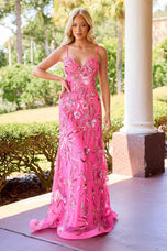 Primavera Couture A-Line Floral Beaded Prom Dress 4555