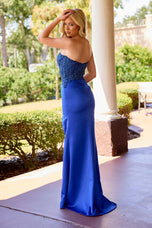 Primavera Couture Strapless Corset Keyhole Prom Dress 4556