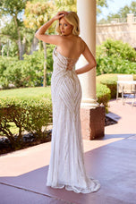 Primavera Keyhole Sequin Prom Dress 4558