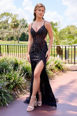 Primavera Sequin Illusion Prom Dress 4559
