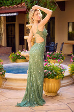 Primavera Sequin Illusion Prom Dress 4559