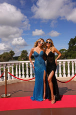 Primavera Couture Beaded Long Dress 4560