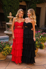 Primavera Couture A Line Ruffle Skirt Prom Dress 4563