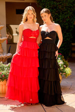 Primavera Couture A Line Ruffle Skirt Prom Dress 4563