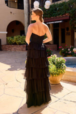 Primavera Couture A Line Ruffle Skirt Prom Dress 4563