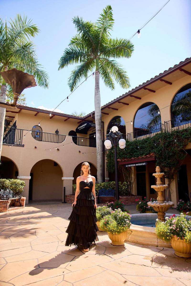 Primavera Couture A Line Ruffle Skirt Prom Dress 4563