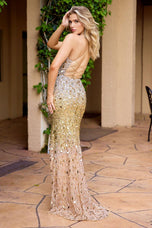 Primavera Couture Ombre Beaded Prom Dress 4567