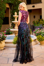 Primavera Couture Jumpsuit with Overskirt 4569