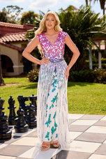 Primavera Couture Jumpsuit with Overskirt 4569