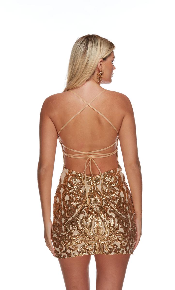 Alyce Paris Square Neck Sequin HoCo Dress 4622 Alyce Paris Square Neck Sequin HoCo Dress 4622