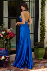 Ava Presley Satin Halter Prom Dress 47018