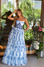 Ava Presley Printed A-Line Prom Dress 47106