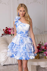 Ava Presley One Shoulder Ruffle HoCo Dress 47110