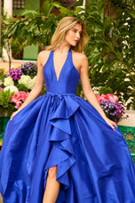 Ava Presley Halter Ballgown with Bubble Hem Prom Dress 47146