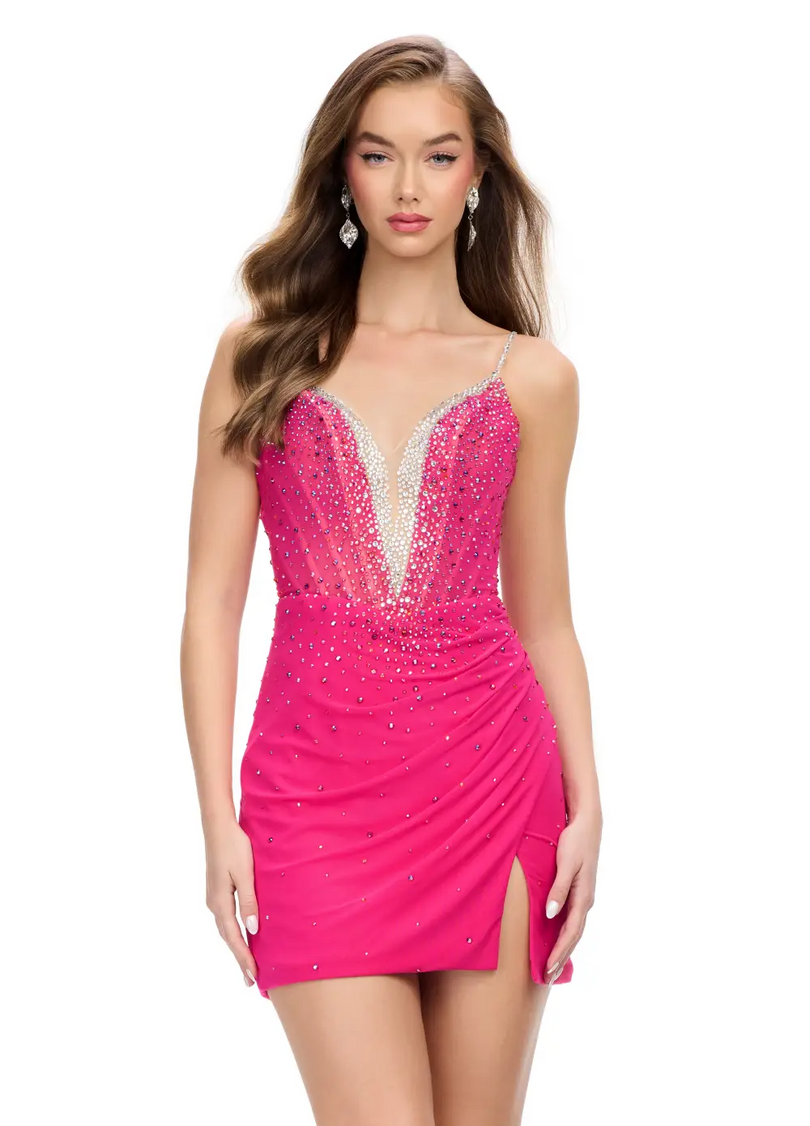 ASHLEYlauren Short Hot Fix Dress 4716